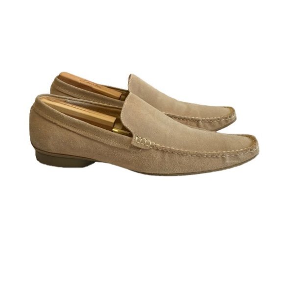 Via Spiga Other - Via Spiga Studio Men's driving Loafers Tan Suede Pre-owned sz  US 10.5